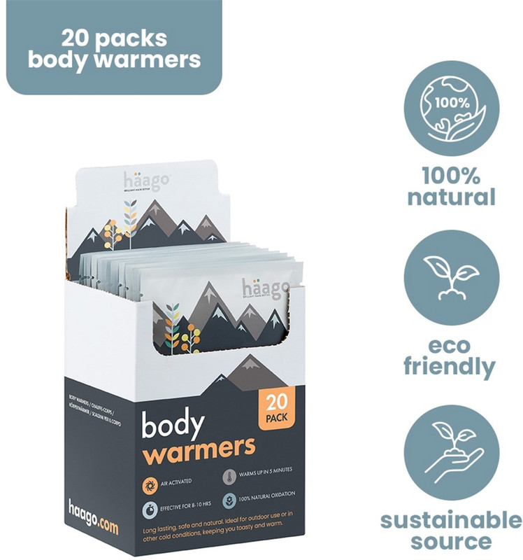 Грілка хімічна HAAGO BODY WARMERS для тіла х 20 шт. (713153941075)